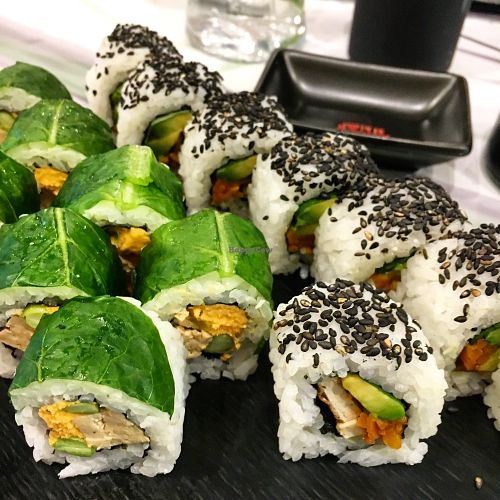 Vegan sushi. at Sushi Panda in Helsinki