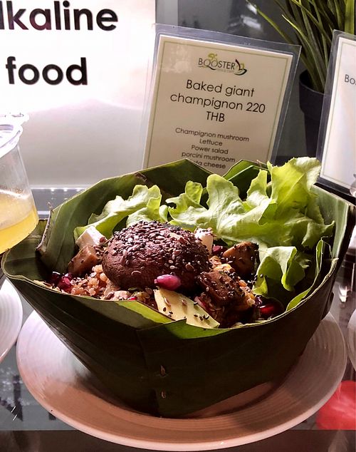 Giant mushrooms salad at DiVine Restaurant in Phuket