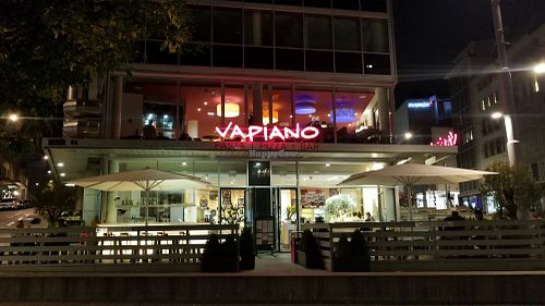 Outside at Vapiano in Geneva