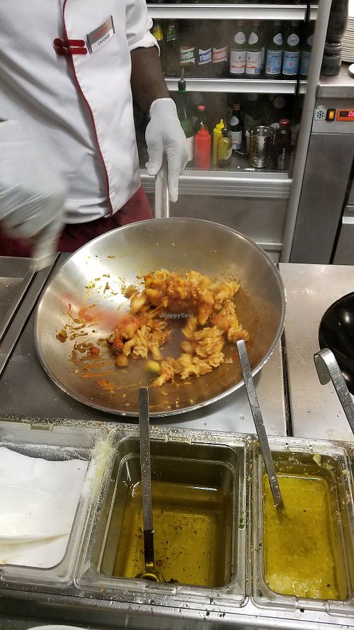 Making the Ratatouille at Vapiano in Geneva
