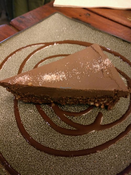 choc vegan tart at SoulPod Foods in Croydon