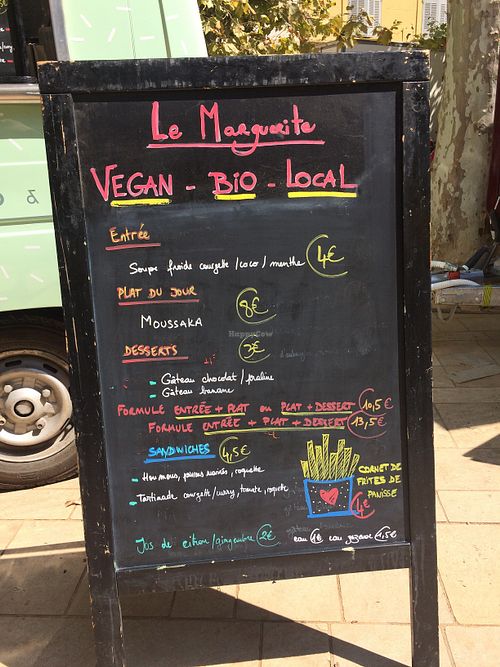 The Menu at Le Marguerite Food Truck in Aix-en Provence