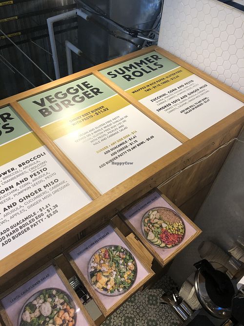 Menu at Two Tablespoons in Brooklyn