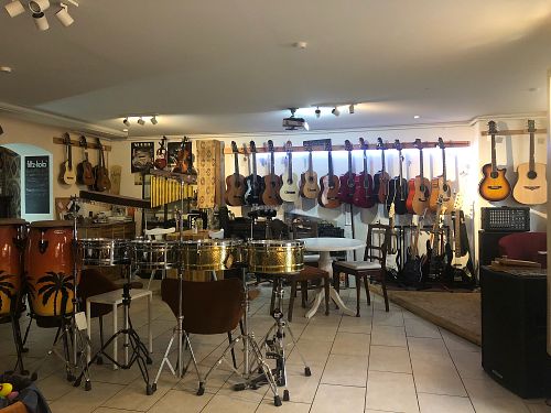 it’s also an instrument store! at Klangwerk in Berlin