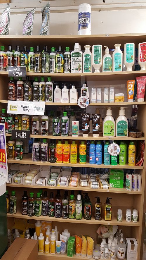Toiletries at Bury Health Foods in Bury