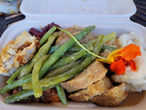 Thanksgiving feast at a'a Roots Health Cafe in Lahaina