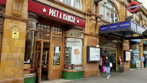 outside of location at Pret A Manger - Earls Court in South West London
