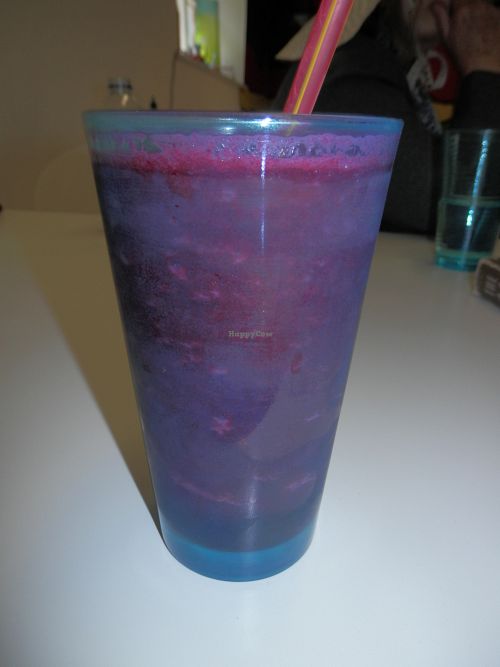 Ginger and beetroot iced crush at Maggie and the Dragon  in Kings Lynn