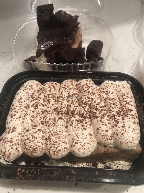 Tiramisu and chocolate brownie cheezecake at House of Flavor in Bayonne
