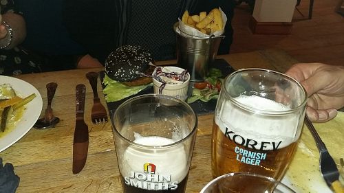 Vegans beers and wines to wash down our burgers. at Peaky Blinders Bar  in Paignton