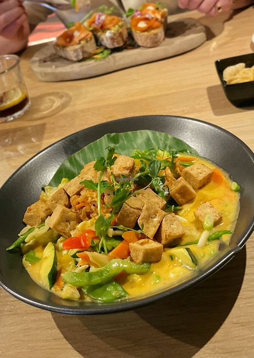 Tofu curry  at Passade in Mechelen