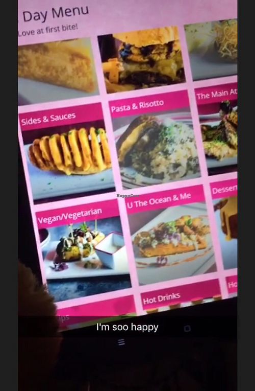 They have a vegan/vegetarian section on their menu. Makes it easy to filter out the options.  at Love in Kuwait City