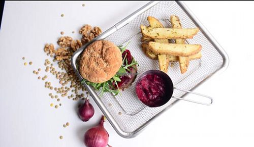 vegan wellness burger! at Sin-less in Kuwait City