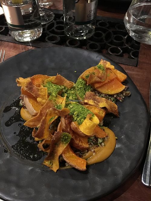 roast butternut squash and onions at Ubiquitous Chip in Glasgow