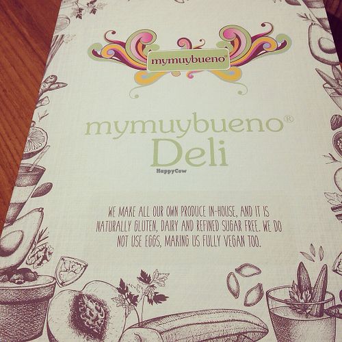 Menu at mymuybueno Deli in Mallorca