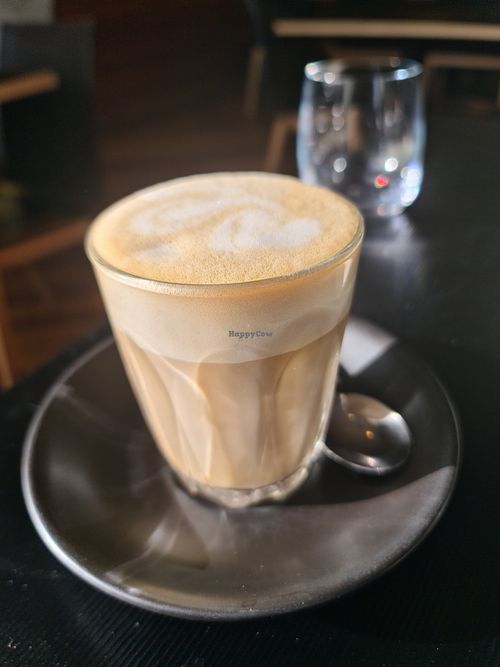 Oat latte at Green Man's Arms in Carlton