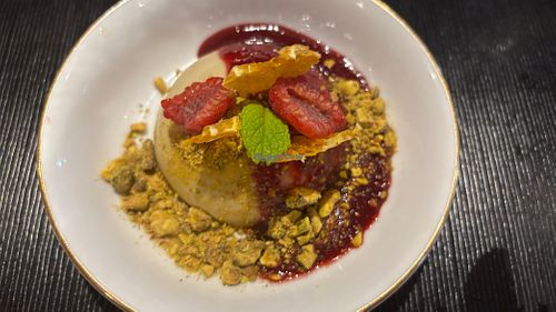 Pistachio pannacotta  at Green Man's Arms in Carlton