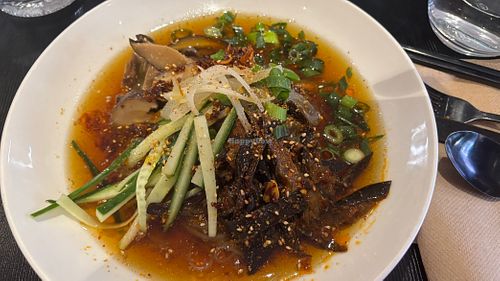 Chilled noodles shiitake broth   at Green Man's Arms in Carlton