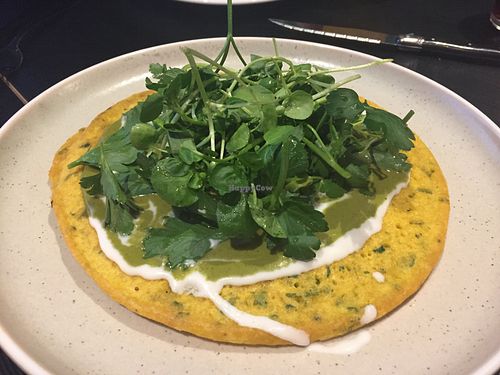 Chickpea pancake  at Green Man's Arms in Carlton