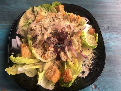 Chik’n Caesar salad at Vegan Junk Food Bar - De Pijp in Amsterdam