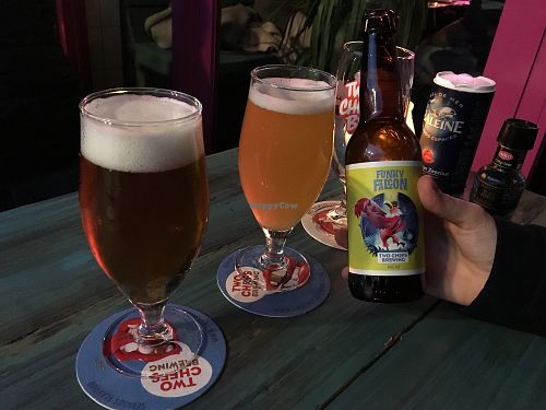 Good choice of beers too at Vegan Junk Food Bar - De Pijp in Amsterdam