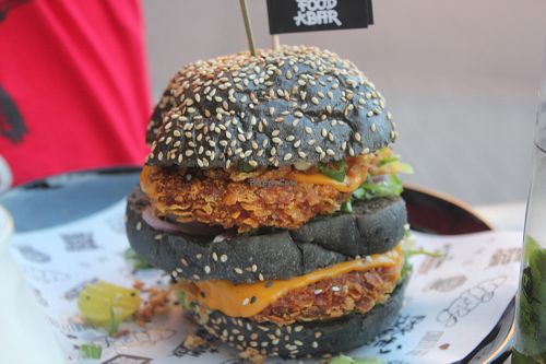 with daddy's sauce ;) 13 euros at Vegan Junk Food Bar - De Pijp in Amsterdam