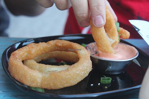 onion rings at Vegan Junk Food Bar - De Pijp in Amsterdam