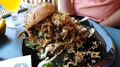 Shawarma burger at Vegan Junk Food Bar - De Pijp in Amsterdam