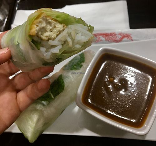 Tofu Summer Roll with peanut sauce at Fusion Plate in Ocean City