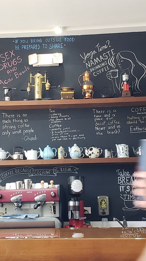 The wall quotes at Cure Cafe in Miami