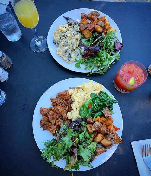 Truffle egg. Steak and eggs. Both fantastic! at No5nyc & The Vegoist in Astoria