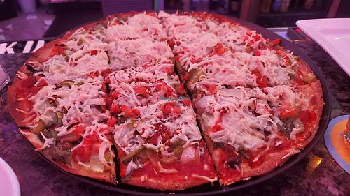 Non-dairy sauce & Vegan cheese (light portion). at Gelsosomo's Pizzeria in Schererville