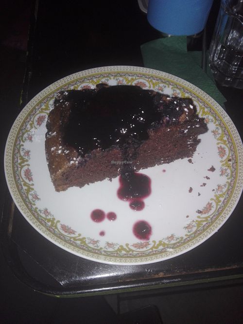 Chocolate cake with myrtle  at Cafe Bar 67 in Athens