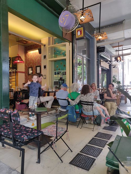 Terrace at Cafe Bar 67 in Athens