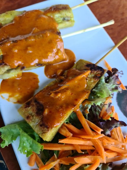 Satay chicken at Madame K's Vegetarian - Williamstown in Williamstown