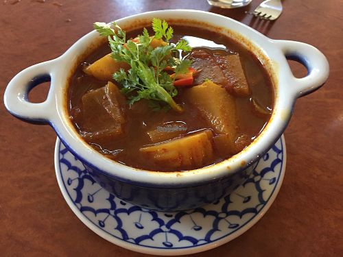 Mock lamb Madras curry at Madame K's Vegetarian - Williamstown in Williamstown