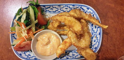 Chef's special prawns with spicy mayo at Madame K's Vegetarian - Williamstown in Williamstown