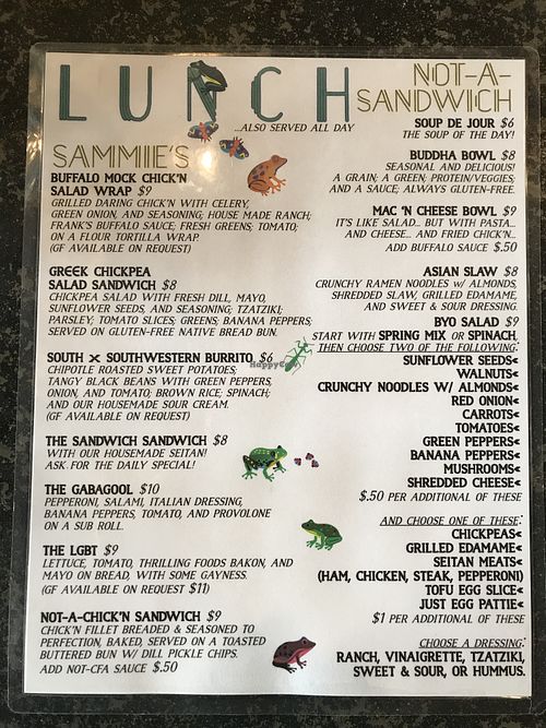 lunch menu   at Sea Salt & Cinnamon in Muncie