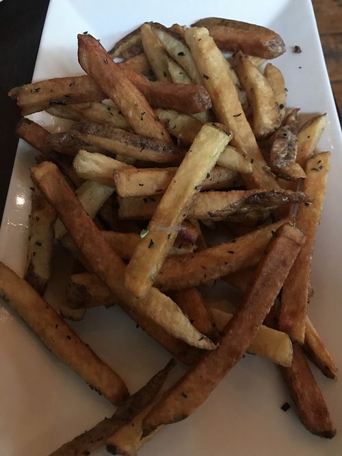 Pub fries without cheese at Greenhouse Cafe & Tavern in Burlington