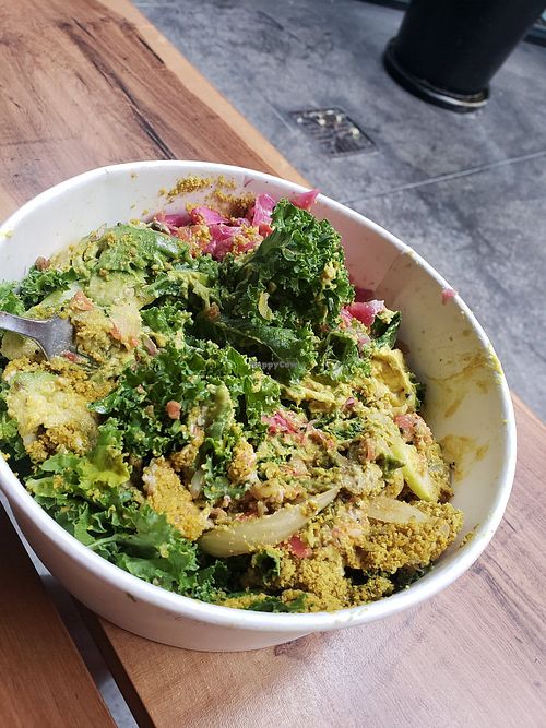 kale salad with parmesan(veg cheese), avocados, and everything else. my favorite salad at Sparaw - Recoleta in Buenos Aires