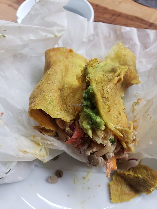 the wrap with avocado and everything else. yum at Sparaw - Recoleta in Buenos Aires