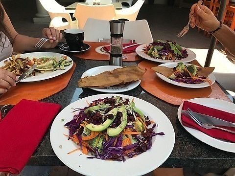 Raw salad at Bella Anima in Johannesburg