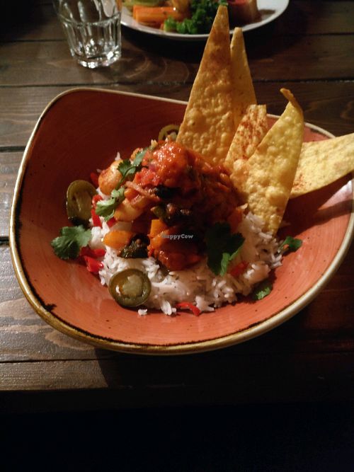 Vegan chilli at Fault and Blame in Glasgow