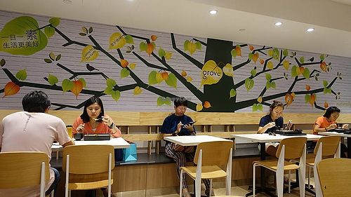 interior decor at Grove Cafe 素林 - Paya Lebar in Central Singapore