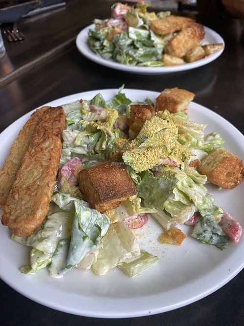 Caesar with "buttered” tempeh  at Flora in West Hartford