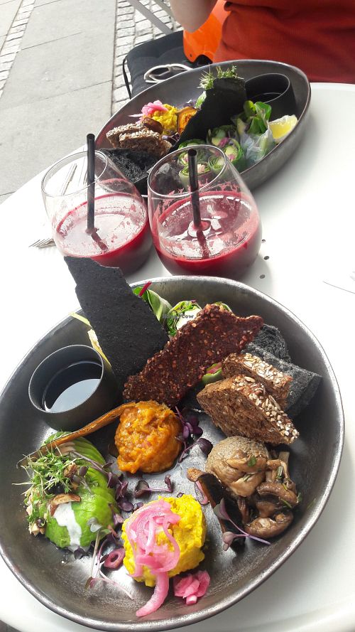 Brunch plate at Plant Power Food in Copenhagen