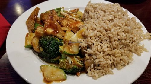 Sautéed vegetables at Red Bowl Asian Bistro in Florence