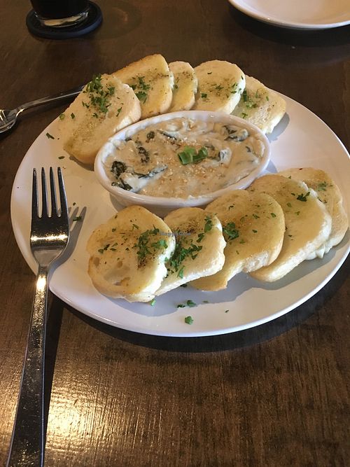 Spinach and artichoke dip  at Seasons Plant Based Kitchen in Salt Lake City