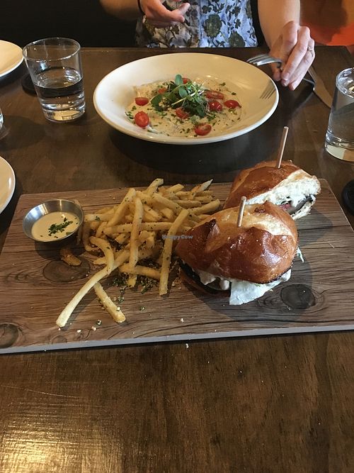 Smoked Portobello burger special  at Seasons Plant Based Kitchen in Salt Lake City