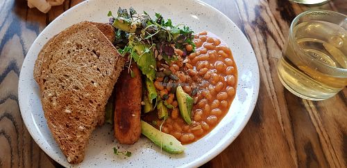 Vegan breakfast at PRES in Manchester